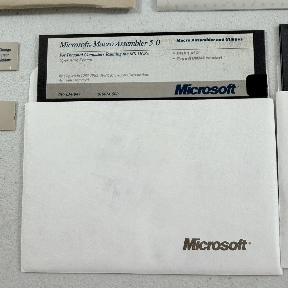 Microsoft Macro Assembler 5.0 MS-DOS Software‎ 5.25